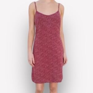 🛼🍕🪻Brandy Melville Colleen Red geometric Slip Dress